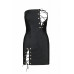 Passion | Мініплатье з екошкіра celine chemise black 4xl/5xl — passion: шнурівка, трусики в комплекті. Ціна 4334 грн. Фото: 1