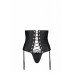 Passion | Пояс-корсет из экокожи Passion CELINE SET Black size 4XL/5XL: шнуровка, съемные пажи для чулок, стринги. Цена 2 804 грн. Фото: 2