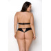 Passion | Комплект: відкритий топ та трусики з екокожи з люверс malwia set 6xl/7xl — passion. Ціна 3118 грн. Фото: 1