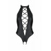 Passion | Боді з екокожи з імітацією шнурівки та відкритим доступом nancy body black 4xl/5xl - passion. Ціна 3050 грн. Фото: 1