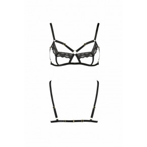 Passion | Бюстгальтер-стрепы с кружевом SOLON BRA black XXL/XXXL - Passion Exclusive. Цена: 1 429 грн