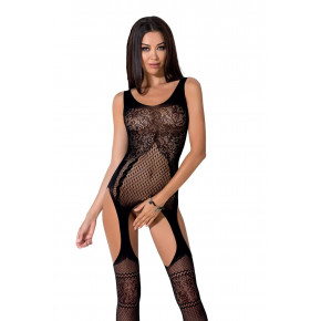 Passion | Бодистокинг BS061 black Passion, с имитацией чулок и открытым доступом, черный, S/L. Цена: 695 грн