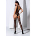 Passion | Бодистокинг ажурный с имитацией чулков BS074 black. Цена 695 грн. Фото: 1