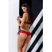 Passion | Комплект белья с открытой грудью red S/M CHERRY SET WITH OPEN BRA- Passion. Ціна 1590 грн. Фото: 1