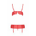 Passion | Комплект белья с поясом для чулок FABIANA SET red S/M - Passion. Цена 1 525 грн. Фото: 3