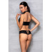 Passion | Комплект белья с вставками со стреп-ленты NANCY BIKINI black S/M - Passion. Цена 2 610 грн. Фото: 1