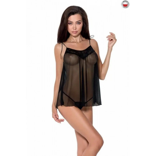 Passion | Пеньюар прозрачный MELANIA CHEMISE black S/M - Passion. Цена 1 495 грн Passion | Пеньюар прозрачный MELANIA CHEMISE black S/M - Passion. Цена 1 495 грн