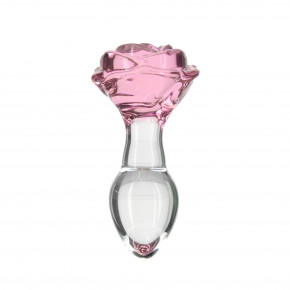 PILLOW TALK | Анальна пробка Rosy Luxurious Glass Anal Plug. Ціна: 1189 грн
