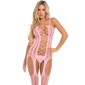 Pink Lipstick Lingerie | Комбинезон FAKE NEWS BODYSTOCKING PINK, OS. Цена: 1 160 грн