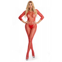 Pink Lipstick Lingerie | Комбинезон RISQUE CROTCHLESS BODYSTOCKING RED, S/M. Ціна 752 грн