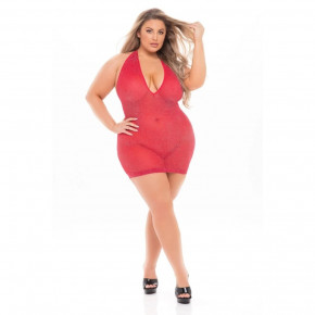 Pink Lipstick Lingerie | Платье с декольте Pink Lipstick красное, Plus Size. Цена: 1 795 грн