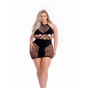 Pink Lipstick Lingerie | Платье с открытой спиной GIRL GONE BAD DRESS BLACK, PLUS SIZE. Ціна: 1460 грн