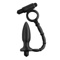 Pipedream | Анальная пробка с эрекционным кольцом Pipedream Anal Fantasy Collection с вибрацией, черный. Ціна 2124 грн