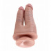 Pipedream | Фаллоимитатор двойной Pipedream King Cock Double Penetrator 7.5"/6.7" c присоской. Цена 1 985 грн. Фото: 1