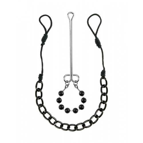 Pipedream | Лассо для сосков и зажим на половые губы, черный с серебристым. Цена 750 грн Pipedream | Лассо для сосков и зажим на половые губы, черный с серебристым. Цена 750 грн