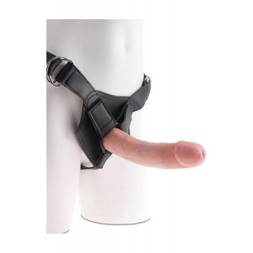 Pipedream | Ременная черная сбруя Pipedream King Cock Strap-On Harness с реалистичным фаллоимитатором, 20 см. Ціна 4995 грн Pipedream | Ременная черная сбруя Pipedream King Cock Strap-On Harness с реалистичным фаллоимитатором, 20 см. Ціна 4995 грн