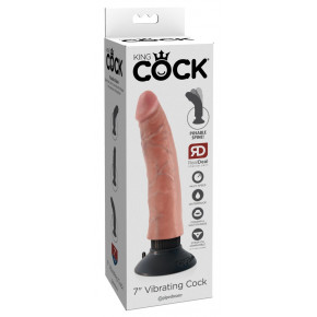 Pipedream | Вибратор реалистичный на присоске King Cock бежевый. Цена: 3 550 грн