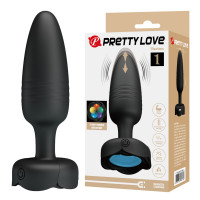 Pretty Love | Анальный вибратор Pretty Love Tarion с мерцающей подсветкой, черный, 12.5 х 3.4 см. Ціна 1319 грн