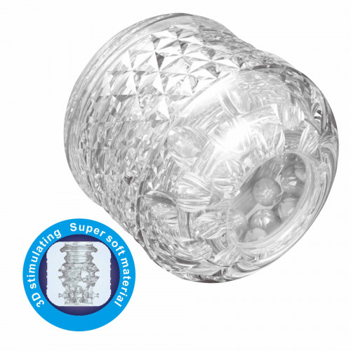 Pretty Love | Мастурбатор мини сквозной PRETTY LOVE Cary рельефный, прозрачный. Цена 175 грн. Фото: 1