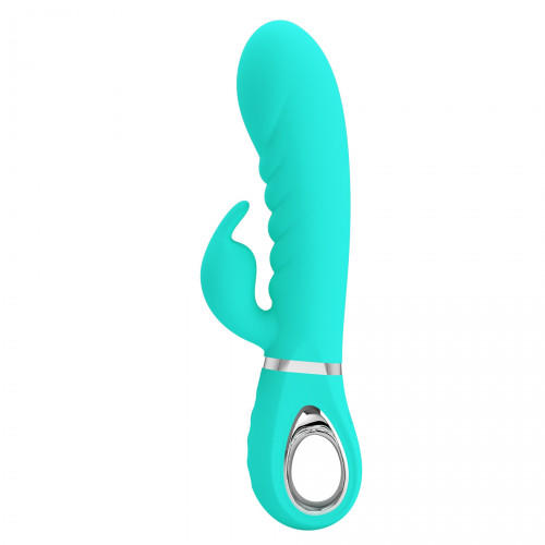 Pretty Love | Вибратор-кролик Pretty Love Prescott мятный, ребристый, 20 х 3,9 см. Цена 2 520 грн. Фото: 2