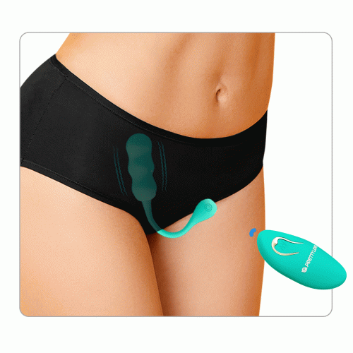 Pretty Love | Виброяйцо вагинальное Pretty Love Leshy с пультом, бирюзовое, 18.6 х 2.8 см. Цена 1 596 грн. Фото: 5