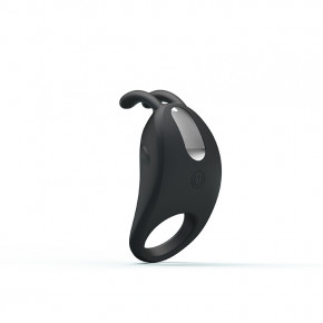 Pretty Love | Эрекционное виброкольцо Pretty Love Rabbit Vibrator с клиторальной стимуляцией, черное. Ціна: 1280 грн