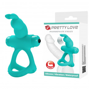 Pretty Love | Эрекционное виброкольцо с кроликом PRETTY LOVE Passionate Figgy силиконовое, бирюзовое. Цена: 551 грн