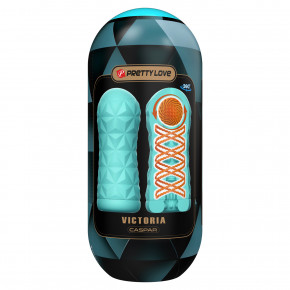 Pretty Love | Мастурбатор нереалистичный PRETTY LOVE Victoria TPR, бирюзовый, 15 х 6.3 см. Цена: 610 грн