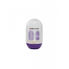 Pretty Love | Мастурбатор мини с ребристым рельефом Pretty Love Smooth Stripes Cupid X Egg, фиолетовый. Цена: 310 грн
