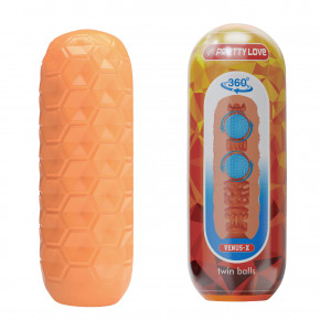 Pretty Love | Мастурбатор Pretty Love Venus-X Orange с шариками для стимуляции, 18 х 6.5 см. Цена: 860 грн