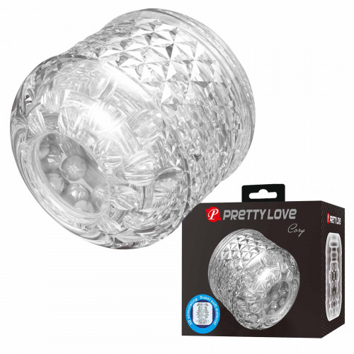 Pretty Love | Мастурбатор мини сквозной PRETTY LOVE Cary рельефный, прозрачный. Цена 175 грн