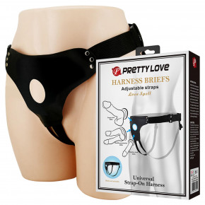 Pretty Love | Трусики-ремни для страпона Pretty Love Love Spell, чёрные, 80-118 см. Цена: 450 грн