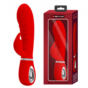 Pretty Love | Вибратор-кролик PRETTY LOVE Prescott красный, 20 х 3.9 см. Цена: 2 265 грн