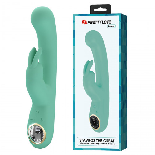 Pretty Love | Вибратор-кролик PRETTY LOVE Lamar с дисплеем, 10 режимов, голубой, 22 х 4 см. Ціна 2023 грн Pretty Love | Вибратор-кролик PRETTY LOVE Lamar с дисплеем, 10 режимов, голубой, 22 х 4 см. Ціна 2023 грн