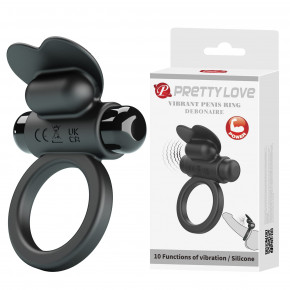 Pretty Love | Виброкольцо на пенис PRETTY LOVE DEBONAIRE, черное. Ціна: 845 грн