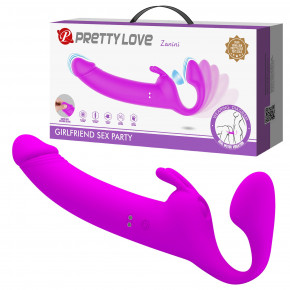 Pretty Love | Вибрострапон безременной Pretty Love Zanini женский, с клиторальной пульсацией, 28.3 х 4 см. Цена: 2 850 грн