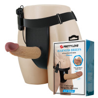 Pretty Love | Вибрострапон полый мужской Pretty Love Draven реалистик, с проводным пультом, 17.5 х 3.7 см. Цена 1 160 грн