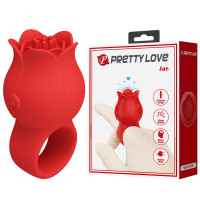 Pretty Love | Вибрирующая насадка на палец PRETTY LOVE JAE цветок, красный. Ціна 1100 грн