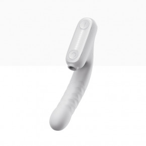 Qingnan | Бесконтактный вибратор-стимулятор c фрикциями Qingnan No.7 Thrusting with Suction White. Цена: 5 299 грн