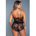 Real Fantasy | Кружевной комплект Fleur Cami топ и шортики черный, S/M. Ціна 2300 грн. Фото: 2