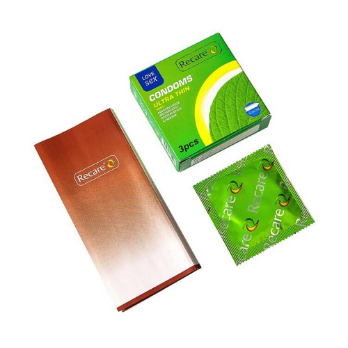 Recare | Презервативы Recare Ultra Thin Mint Condoms 3 шт, ультратонкие, аромат: мята. Ціна 39 грн. Фото: 2