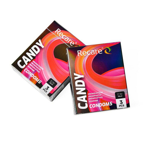 Recare | Презервативы Holographic Recare Delay Candy Condoms 3 шт, пролонгирующий эффект, конфетный аромат. Ціна 49 грн. Фото: 2
