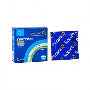 Recare | Презервативы Recare Classic Condoms 3 шт, классические. Цена: 39 грн