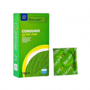 Recare | Презервативы Recare Ultra Thin Mint Condoms 12 шт, ультратонкие, аромат: мята. Цена: 109 грн