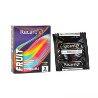 Recare | Презервативы Holographic Recare Color Fruit Flavour Condoms 3 шт, ароматы: мята, банан, клубника. Цена 39 грн