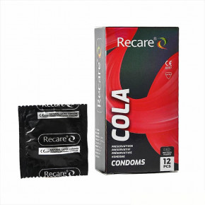 Recare | Презервативы Holographic Recare Cola Dotted&Ribbed Condoms 12шт, с пупырышками и ребрами,аромат:Кола. Цена: 109 грн