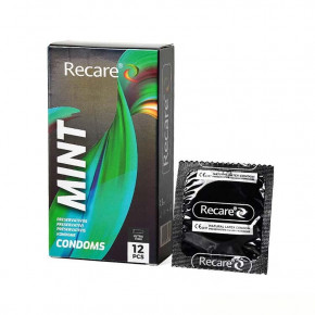 Recare | Презервативы Holographic Recare Ultra Thin Mint Condoms 12 шт, ультратонкие, аромат: мята. Цена: 109 грн