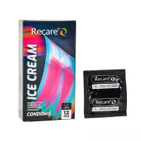 Recare | Презервативы Holographic Recare Ice Cream Big Dotted Condoms 12 шт, с пупырышками, аромат: мороженое. Цена: 109 грн