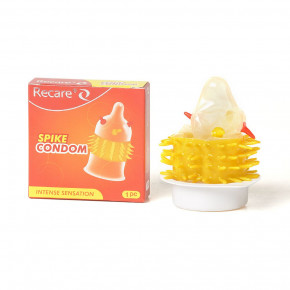 Recare | Насадка на член Recare Spike Condom Orange (презерватив с усиками и шипами). Ціна: 69 грн