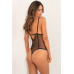Rene Rofe Lingerie | Соблазнительное боди с глубоким вырезом DOWN TO FLAUNT BLACK, S/M. Цена 1 740 грн. Фото: 1
